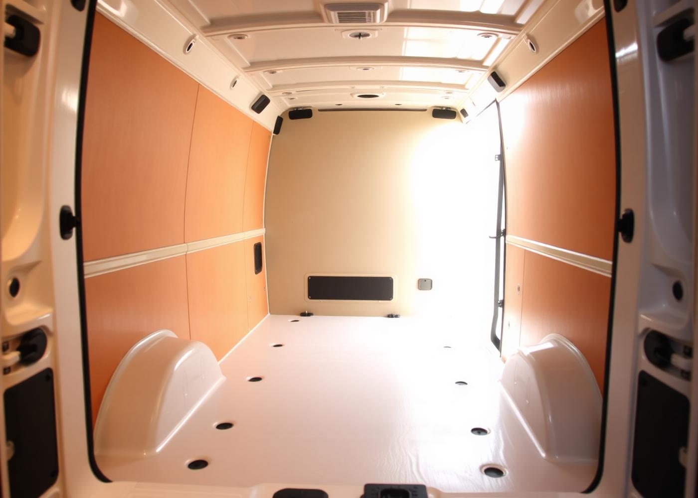 Sauberer, entladener VANMAN Transporter am Zielort